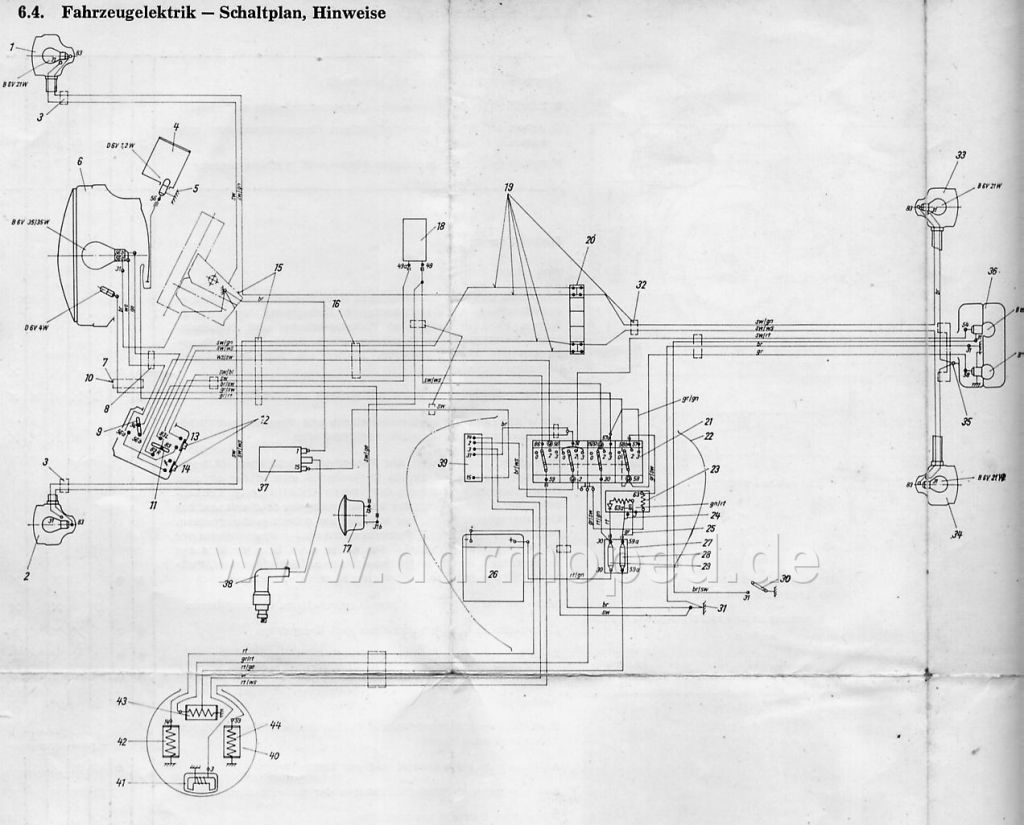 Schaltplan Simson S51 B2 4 - Wiring Diagram