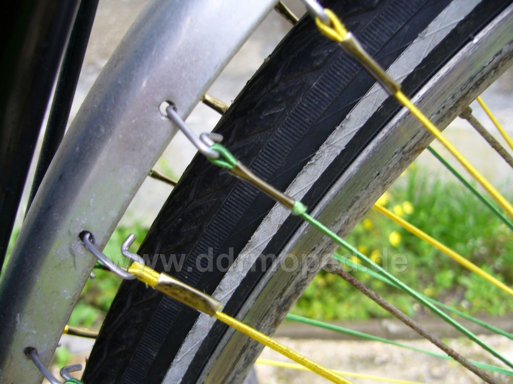 Rockschutz für Fahrräder, Fäden und Netz DDRMoped.de