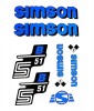 Aufkleber Set 7-teilig Simson S51B - blau