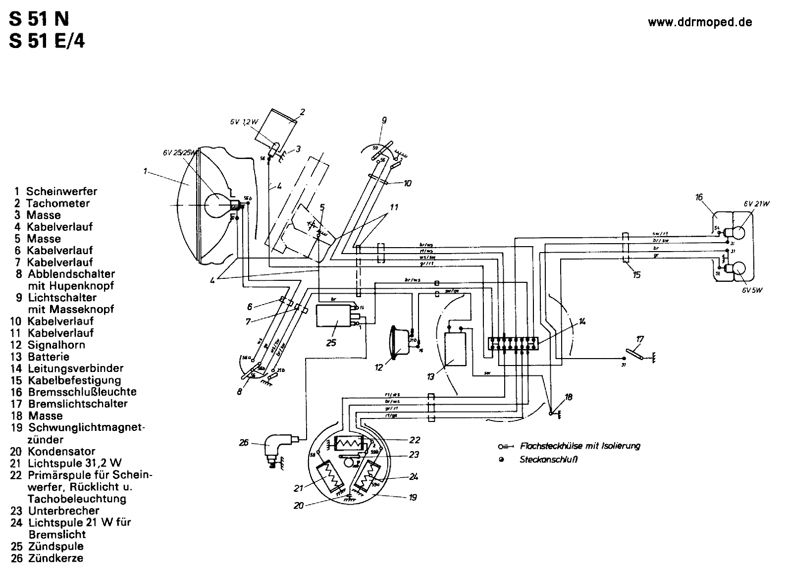 Схема проводки на мопед