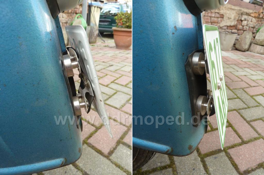 Kennzeichenhalterung passend für Simson Schwalbe magnetisch –