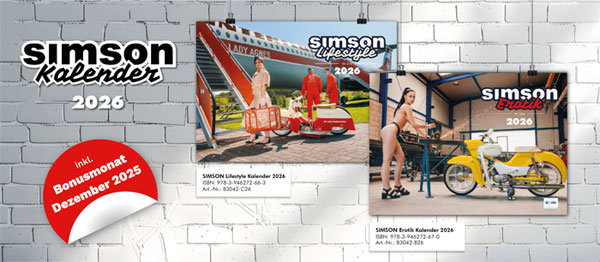 Simson Kalender 2026 MZA Erotik Lifestyle