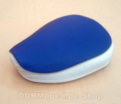 Sitzbezug dunkelblau / beige - Keder goldfarben - Simson KR50