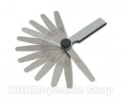Abstandslehren 0,05 - 0,60mm (Set mit 12 Blatt + Schutzhlle)