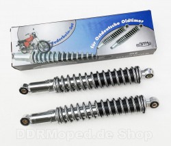 Federbein SET - SWH SPORT - Verchromt - 365mm lang - 5-fach verstellbar - Simson S50, S51, S53, S70, S83