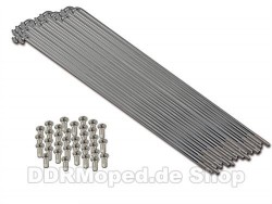 Satz Speichen 154mm M3,5 verchromt + Nippel - Simson AWO Sport