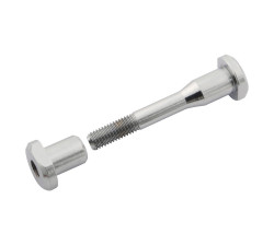 Gelenkbolzen mit Mutter fr Hinterrahmen - verchromt - Simson SR1, SR2