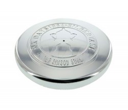Tankdeckel 60mm Aluminium poliert - Prgung: Six Days Silbervase 1964