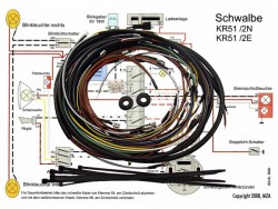 Kabelbaum-Set - Simson Schwalbe KR51/2E und KR51/2N