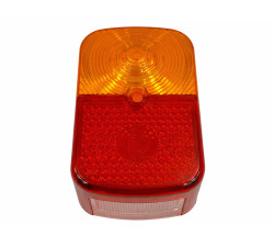 R�cklichtkappe rot/gelb eckig f�r Vogelserie