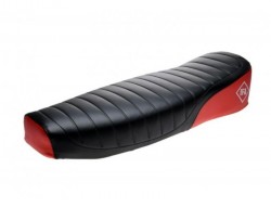 Sitzbank Simson S50, S51 - schwarz/rot strukturiert - 