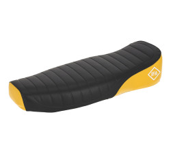 Sitzbank Simson S50, S51 - schwarz/gelb strukturiert - 