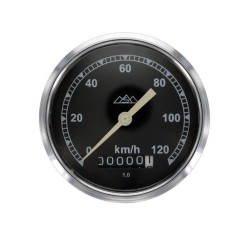 Tachometer 80mm verchromt 120km/h Tachoglas gewlbt - AWO Sport, Touren