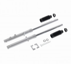 Set Telegabelholme silber matt komplett mit Faltenbalg - Einheitsgabel - S50, S51, S70