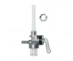 KARCOMA Benzinhahn M12x1 mit Filterbecher und Schlauchanschluss hinten