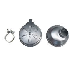 Luftfilter mit Dmpferkappe silber fr Simson SR1, SR2, SR2E