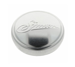Tankdeckel 40mm Aluminium mit altem Simson Schriftzug