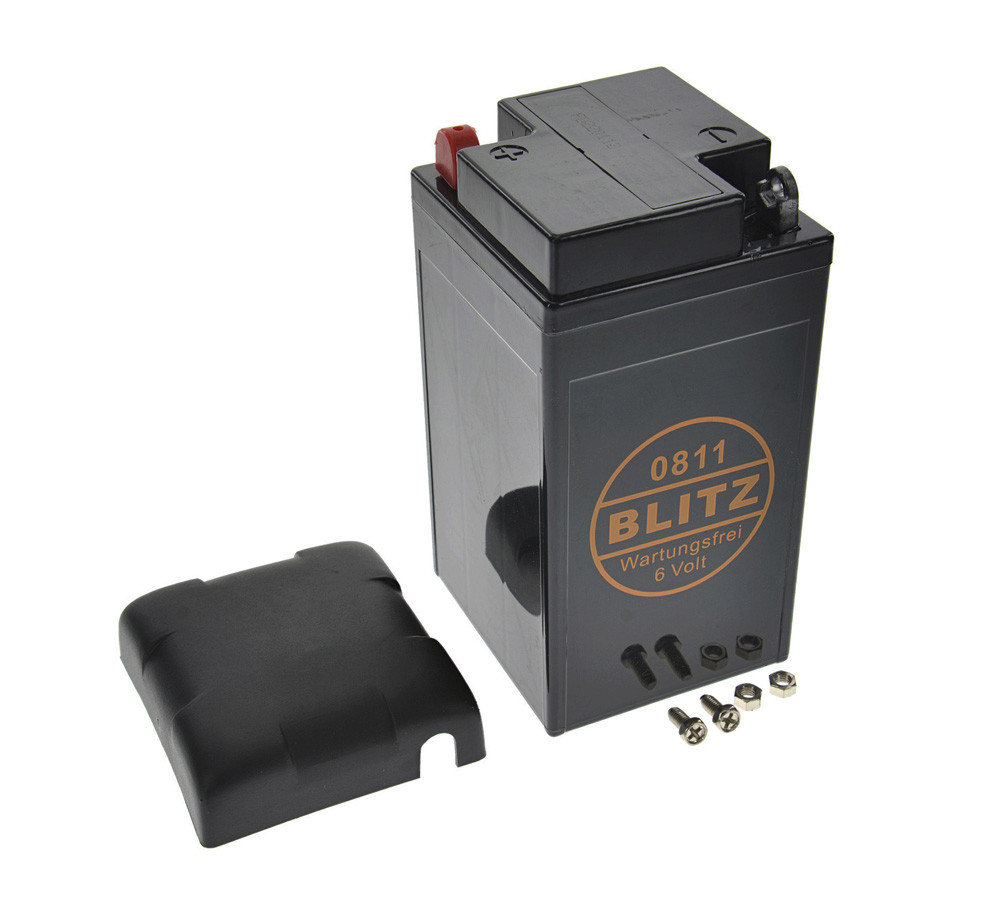 Batterie 6V 12Ah BLITZ 0811 (Gel - wartungsfrei) mit Deckel