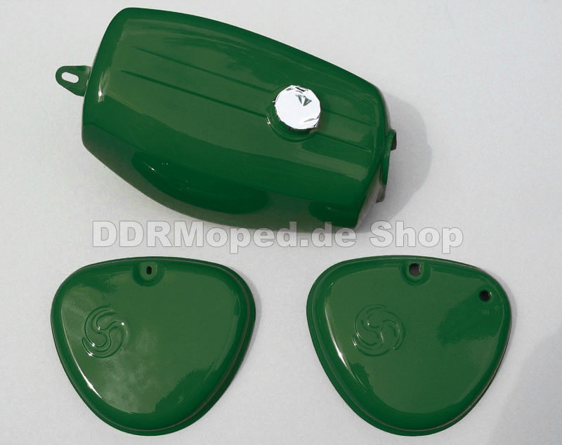 Set - Tank und Seitendeckel Simson S51, S70 (Billardgrün) - Online