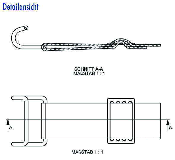 Detailansicht Gepaeckträgerriemen