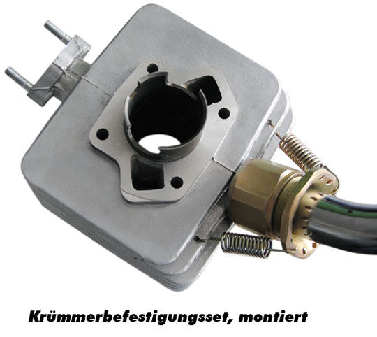 Krümmerbefestigungsset montiert