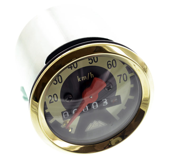 Tachometer 70 Km/h Echtgold limitiert Schwalbe - Online Shop