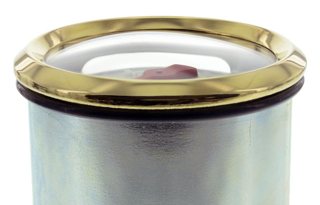 Tachometer Echtgold mit gewölbtem Glas