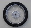 Komplettrad 1,5x16 Alufelge poliert, Radnabe Grauguss-Bremsring, Reifen Heidenau K55 - Hinterrad