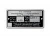 Typenschild (Rahmenplakette) Simson Spatz SR4-1