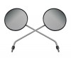 Set: 2 x Rckblickspiegel M8 120mm Spiegelarm Chrom - S50, S51, S70, SR50, SR80, KR51/2