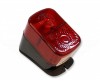 Rcklicht schwarz - Kappe rot eckig fr Schwalbe KR51