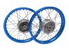Set Speichenr�der 1,5x16 Alufelge blau poliert, Edelstahlspeichen