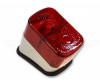 Rcklicht rot eckig komplett mit Gummiunterlage fr Spatz, Star, Schwalbe, Sperber