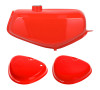 Set - Tank und Seitendeckel (Flammenrot) mit Wirbel-Logo - S50, S51, S70